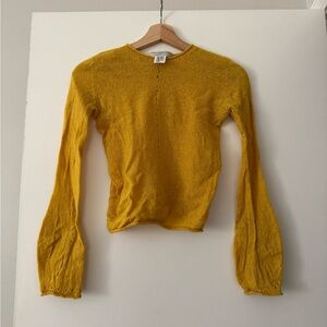 Philosophy di Lorenzo Serafini Wool Cashmere Blend Sweater in Mustard Yellow